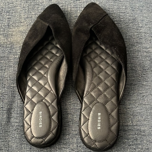 BIRDIES The Swan black suede pointed mules 11 - Picture 4 of 4